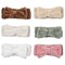 6 Pack of Coral Velvet Bowtie Headbands for Women, Skin Care, Facial Cleansing (6 Colors), 15 x 3 Inch (LxW)